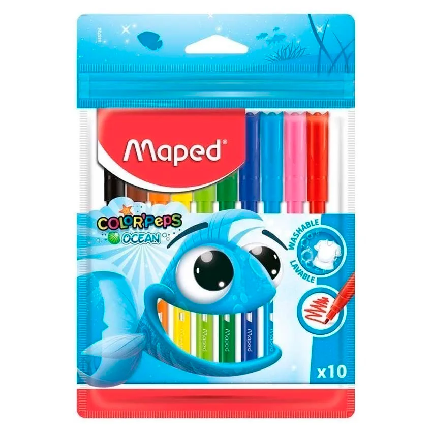 MARCADOR MAPED OCEAN X10