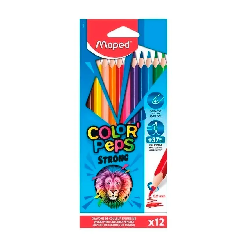 LAPICES MAPED STRONG X 12 LARGOS