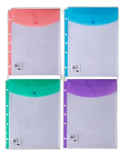 FOLIO SOBRE PLASTICO PARA CARPETA ESCOLAR
