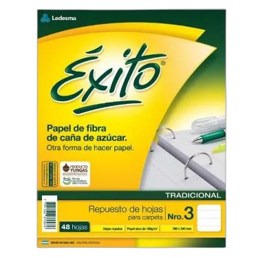 REPUESTOS EXITO TRADICIONAL X 48 RAYADO N3