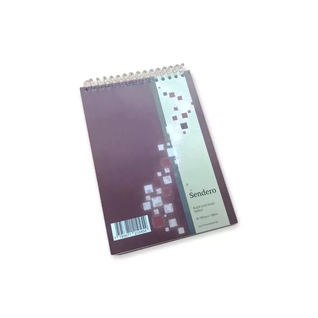 BLOCK SENDERO A6 C/E X 80 CUADRICULADO