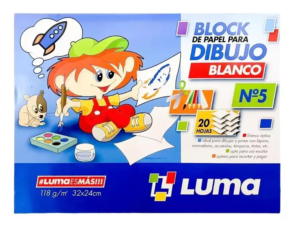 BLOCK LUMA BLANCO N°5 X 20 HJS