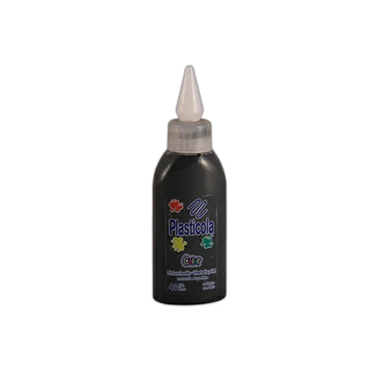 PLASTICOLA 40 GRS, COLOR NEGRO