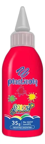 PLASTICOLA  35 GRS, COLOR ROJO