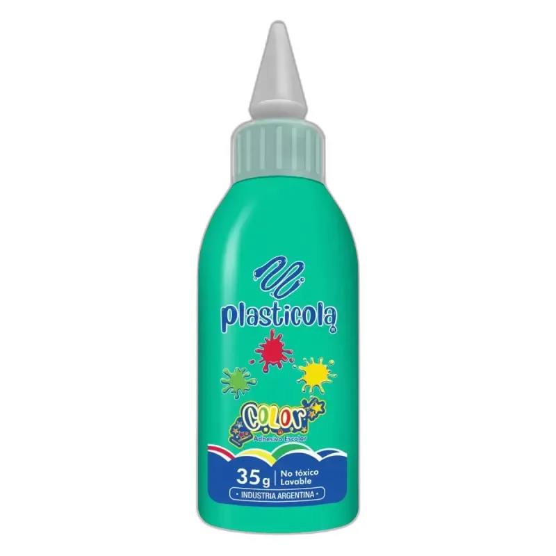 PLASTICOLA 35 GRS, COLOR VERDE